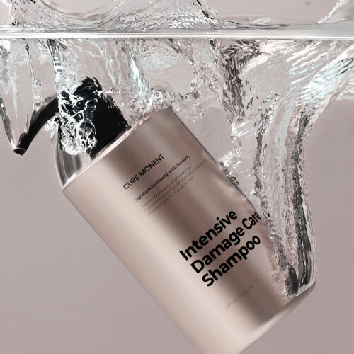 큐어모넨트 인텐시브 데미지 케어 샴푸 연출컷