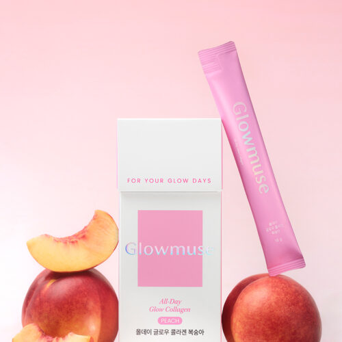 글로우뮤즈 올데이 글로우 콜라겐 복숭아 연출컷