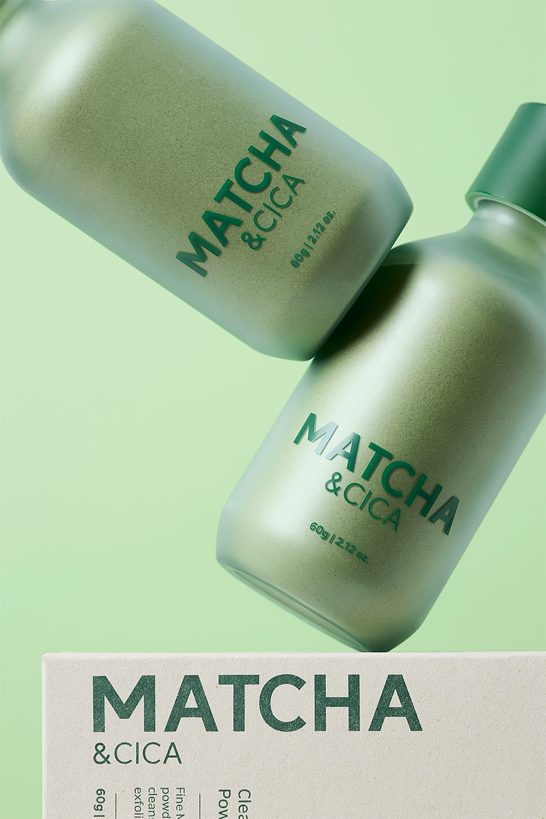 미와수 말차&시카 클렌징 파우더 연출컷